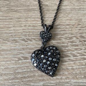 (BOGO) Rhinestone Heart Necklace